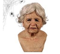 Halloween Face Cover, Halloween Old Man Face Cover, Hallowen Latex Pour Les Hommes Adultes, Casque Costume Effrayant Pour Le Carnaval Cosplay Haunted House Masquerade Events Theatre