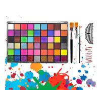 Halloween Face Painting Kit | 42 Color Washable Halloween Facepaint Palette | Professional Body Makeup Kit , for Cosplay Holiday Carnival Haunted House Festival Roleplaying Masquerade Photo Props