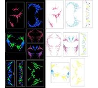 Halloween Face Stickers | 8 Pieces Waterproof Sweatproof Glowing Decal | Temporary Body Stickers For Women, Party, Cosplay, Stage | Concert, Carnival, Dancing