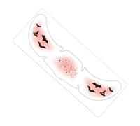 Halloween Face Stickers, Scary Eye Makeup Decals, 5.2x15cm/2.05x5.91 inches Bat Pumpkin Handprint Adhesive for Women, Spooky Costume Accessory for Party, Carnival, Festival, Trick or Treat