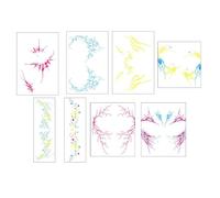 Halloween Face Stickers Waterproof Sweatproof Glowing Decals | Waterproof sweatproof Halloween face stickers with glowing design create a spooky look for parties and costumes.