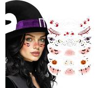 Halloween Face Tattoos, 6 Pcs Waterproof Freckle Makeup Patches, Realistic Face Stickers, Cosplay Stickers, Freckles For Festival