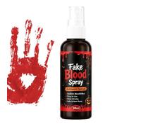 Halloween Fake Blood - 30ml Washable Spray Realistic Props Net Bag | Vampire Makeup Blood for face body clothes Halloween costume, Liquid Splatter for theatrical makeup holiday outdoor