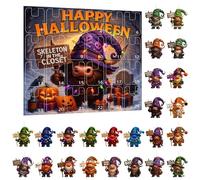 Halloween Falls il y a 24 jours, charme de décoration festive, 28x32x4cm, 24 jours à rebours set, Horror Gothic Game Spooky Plush Doll, Daily Festive Fun, For Children Children Boys Girls Girls