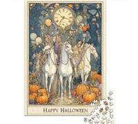 Halloween Fantasy Art Print Puzzles 1000 Pièces Cadeau Unique Jeu Éducatif Challenge Toy À De Qualité Supérieure Peinture Art pour Adultes Et Enfants À Partir De 12 Ans 70x50cm/1000pcs