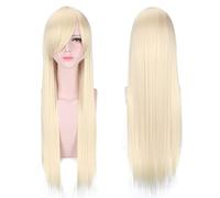 Halloween Fashion Christmas Party Dress Up Perücke Cosplay Perücke Universal 80 Cm Farbe Lange Glatte Frisur Für Männer Und Frauen Universal Glattes Haar Farbe: Zf80-02 Beige (Rose Net)