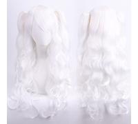Halloween Fashion Christmas Party Dress Up Wig Cosplay Anime Wig Lolita Cute Lolita Loli Double Ponytail Mouth Clip Long Curly Hair Fake Hair Color:Yn169