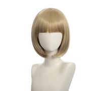 Halloween Fashion Christmas Party Dress Up Wig Cosplay Nightclub Show Bar Oblique Bangs Female Short Hair Pink Beige Blue Bobo Bobo Wig Color:K051-5