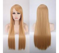 Halloween Fashion Christmas Party Dress Up Wig Cosplay Wig Color Anime Wig Long Hair Style Headgear 80Cm Straight Hair Color: 80Cm Prince Gold K026-19