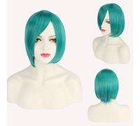 Halloween Fashion Christmas Party Dress Up Wig Cosplay Wig Short Hair Thickened Face Closing Face Short Hair Color Bobo Headgear Color: 3021-30/Green