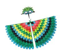 Halloween Felt Wings - Colorful Kids Bird & Costume | Gradient Animal Wings For Dance, Parties & Dress-Up Play