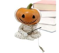 Halloween Figures, Table Centrepiece Decor, Home Seasonal Decor, Mmumy Pumpkin Fisherman Figurines, Spooky Gothic Statue for Party Home Garden Shelf Room Table Christmas
