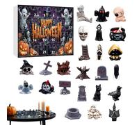 Halloween Figurine Advent - Résine De 24 Jours Sculptures Effrayantes Compte À Rebours, Ornements De Bureau D'horreur | Décor De Pièce Maîtresse D'Halloween Avec Pendentifs 3D, Nightmare Before Christ
