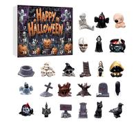Halloween Figurine Advent - Résine De 24 Jours Sculptures Effrayantes Compte À Rebours, Ornements De Bureau D'horreur | Décor De Pièce Maîtresse D'Halloween Avec Pendentifs 3D, Nightmare Before Christ