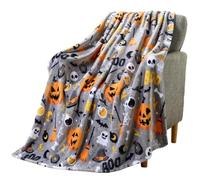 Halloween Flannel Warm Blanket | Comfortable Throw Blanket Machine Washable