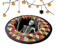 Halloween Floor Mat - Optical Illusion Round Non-Slip Horror Rug