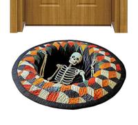 Halloween Floor Mat - Optical Illusion - Round Non-Slip - Rug