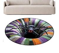 Halloween Floor Mat - Optical Illusion Round Non-Slip Rug Use