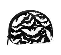 Halloween Flying Bats Minis Sac de rangement Shell Wallet Petit porte-monnaie avec fermeture éclair Petit porte-monnaie pour clés de monnaie Vous pouvez également ranger tous les petits objets qui,
