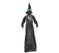 Halloween Flying Witch, Flying Witch Halloween Décor, Fête des Sorcières Clignotant Les Yeux LED Et Les Sons Effrayants | Halloween Props Garden Flying Witch | Accessoire De Maison Hantée Effrayante,