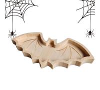 Halloween Food Platter | Ghost Pumpkin Decorative Wood Serving Dishes | Cof