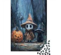 Halloween Forest Scene-1 Puzzles 1000 Pièces Cadeau Unique Jeu Éducatif Challenge Toy À De Qualité Supérieure Peinture Art pour Adultes Enfants 52x38cm/1000pcs