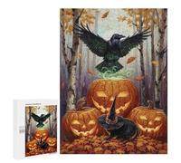 Halloween Forest Scene Puzzle 1000 Pièces Educa Jouet en Bois Cadeau Unique Décoration Intérieure Jeu Éducatif Challenge Toy Adultes Et Enfants À Partir De 14 Ans 500 PCS