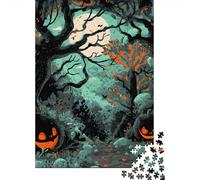 Halloween Forest Scene Puzzle 1000 Pièces Educa Jouet en Bois Cadeau Unique Décoration Intérieure Jeu Éducatif Challenge Toy Adultes Et Enfants À Partir De 14 Ans 38x26cm/1000pcs