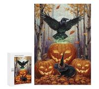 Halloween Forest Scene Puzzle 1000 Pièces Educa Jouet en Bois Cadeau Unique Décoration Intérieure Jeu Éducatif Challenge Toy Adultes Et Enfants À Partir De 14 Ans 300 PCS