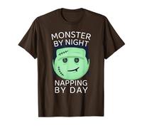 Halloween Frankenstein Humour, Monstre de Nuit, Sieste par Jour T-Shirt