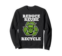 Halloween Frankenstein Réduire Réutiliser Recycler Drôle Sweatshirt