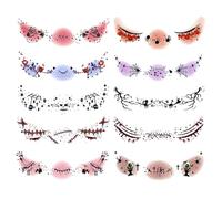 Halloween Freckle Stickers - 10 Pack Waterproof Face Decals