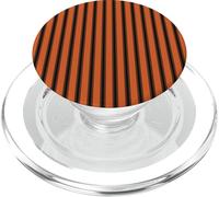 Halloween French Stripes Orange et Noir coutil Classique PopSockets PopGrip pour MagSafe