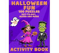 Halloween Fun Activity Book - Dot-to-Dot, Mazes, Spot the Difference and More: Activity Book for Kids, Educational Play, 100 Fun and Tricky Puzzles, ... Find two of the Same, Match the Shadow