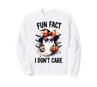 Halloween Funny Fact I Do Not Care Ghost with Sunglasses Sweatshirt