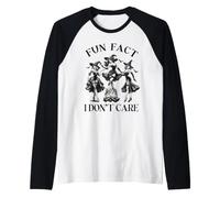 Halloween Funny Fact I Do Not Care Pin Up Mauvaises Sorcières Manche Raglan