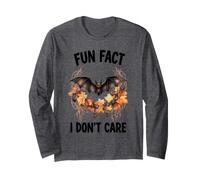 Halloween Funny Fact I Do Not Care Vampire Bat Manche Longue