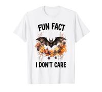 Halloween Funny Fact I Do Not Care Vampire Bat T-Shirt