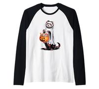 Halloween Furet Fantôme Citrouille Farce Ou Friandise Bonbon Manche Raglan