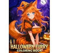 Halloween Furry Coloring Book: Spooky Cosplay Furry Coloring Pages featuring Anime-Inspired Characters, Cute Human-Like Animals, and Halloween Costumes for Teens & Adults Fun