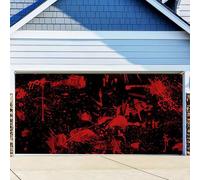 Halloween Garage Door Decorations, Halloween Scary Spooky Pumpkin Background Large Hanging Backdrop Door Cover for Outdoor Home Yard Garage Door Decorations(A,240x210cm/8x7ft)