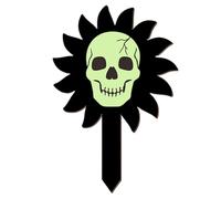 Halloween Garden Stakes, Wooden Halloween Decorations For Fall, Luminous Skull Garden Stakes Outdoor Decor, Seasonal Holiday Indoor Outside Party Backyard Lawn Pathway Porch Patio