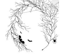 Halloween Garland Branches 6.17ft Bendable - Artificial Twig