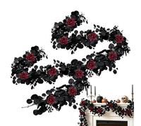 Halloween Garland for Mantle 2 Pieces Gothic Long Flexible Indoor Outdoor