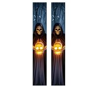 Halloween Gate Banner, 11.8 * 70.8in décoration de porche, convient pour porche extérieur, Cour, mur de maison hantée, entrée de la maison pour créer une atmosphère d'horreur