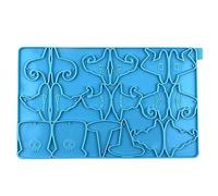 Halloween Géométrique Chapeau De Sorcière Boucle D'oreille Résine Époxy Moule En Silicone Étiquettes À Bagages Moules Moulage Avec Trou Pour Bricolage Artisanat Porte-clés Moules