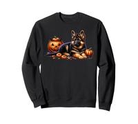 Halloween German Shepherd Pumpkin Graphic for Dog Lover Sweatshirt