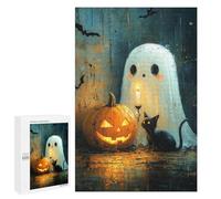 Halloween Ghost and Pumpkin Scene Puzzle 1000 Pièces Educa Jouet en Bois Cadeau Unique Décoration Intérieure Jeu Éducatif Challenge Toy Adultes Et Enfants À Partir De 14 Ans 1000 PCS
