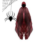 Halloween Ghost Cape - Halloween Cabille À Capuche | Robe De Sorcière Gothique Réutilisable | Adultes Costume De Cosplay Hanté Hanté Hanté | Cape De Sorcière À Capuche Effrayante Pour Le Costume De Co