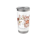 Halloween Ghost Cat Trick or Treat Party Gobelet isotherme en acier inoxydable double paroi
